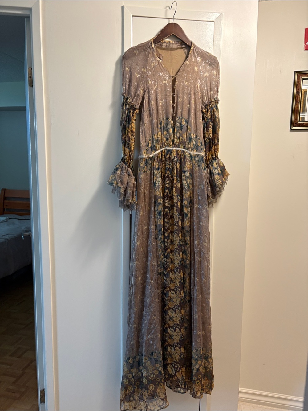 Etro Boho Floral Long Sleeve Maxi Dress
